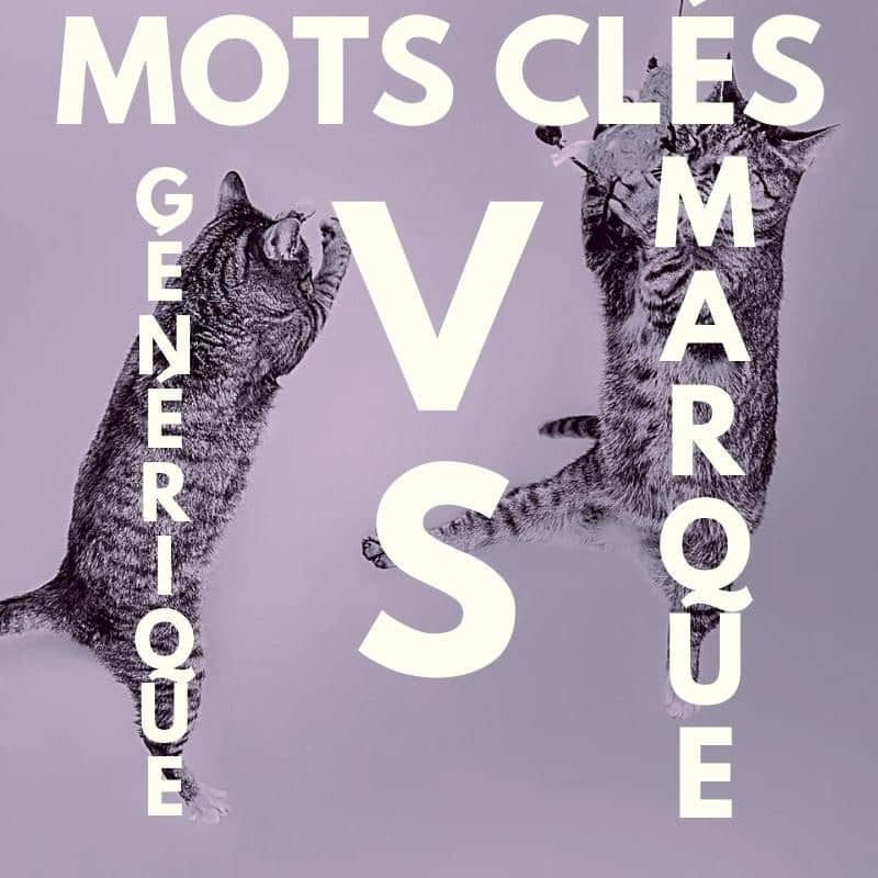 mots cles marque vs generique